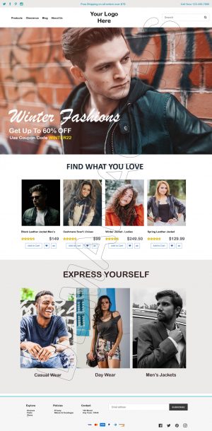 fashion boutique website template