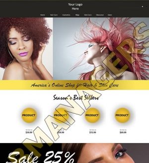 Makeup website TEMPLATE-gold-black