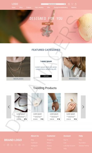Pink Jewelry Website Theme