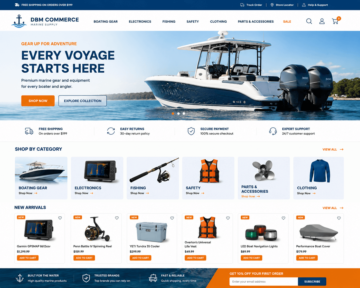 DBManagers corporate website design example — furniture theme